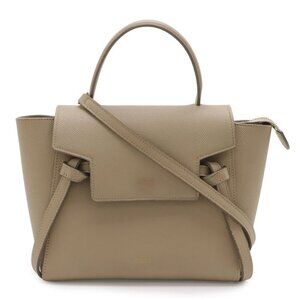 Celine Belt Bag Nano 2-Way Crossbody Leather Greige